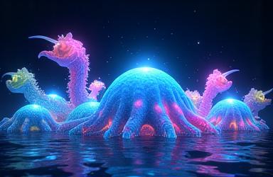 Biolumineszierende Kreaturen Charakter-Serie